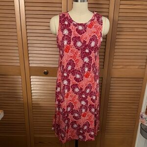 LOFT Pink and White Floral Blouse